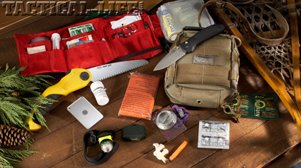All of these pieces of gear are good components in an outdoors survival kit