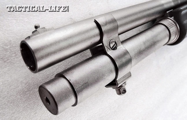 The magazine tube fitted underneath the barrel brings the ammo capacity to six 2¾-inch shells, plus one in the chamber.