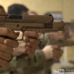 army MHS m17 pistol firing line