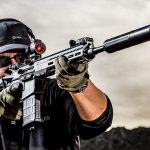 Barrett REC10 rifle shooting