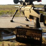 Steyr SSG 08-A1 rifle downrange shooting