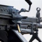 army Next Generation Squad Automatic Rifle m249 closeup