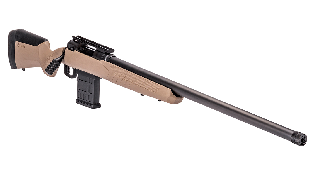 Savage Arms model 110 tactical desert rifle right angle