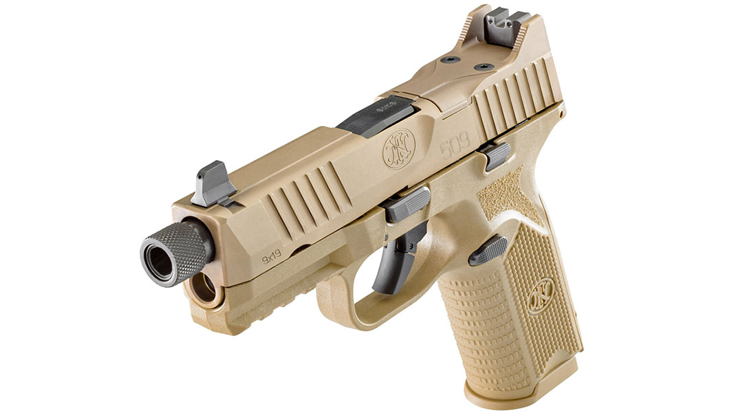 FN 509 Tactical pistol left angle