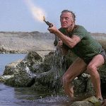 Kirk Douglas shoots a Kalashnikov in The Fury
