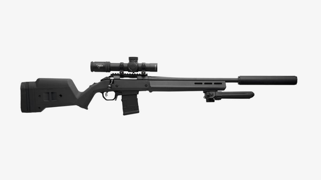 The new Hunter American Stock for Ruger American Ranch rifles allows you to retain STANAG mag utility