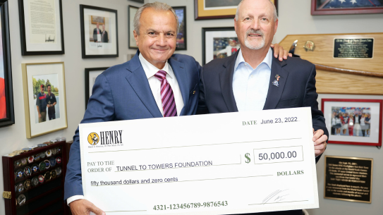 Henry Repeating Arms donated 50,000 dollars to the Tunnel to Towers Foundation