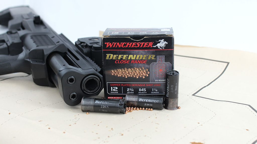 The Smith & Wesson M&P 12 provided a good pattern for home defense with Winchester Defender ammunition.