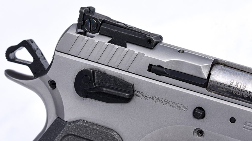 Adjustable sights and an ambi-safety upgrade the platform.